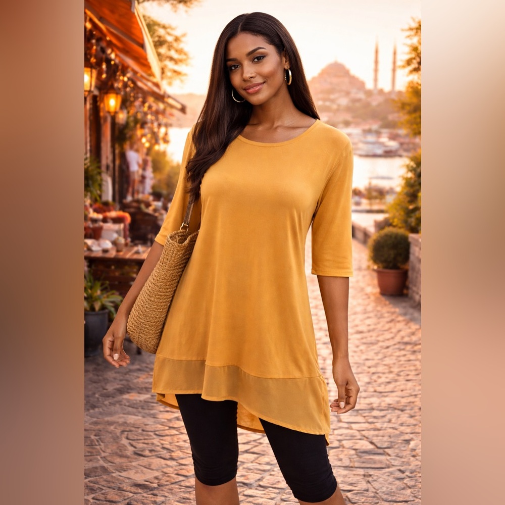 Zenana Outfitters Butterscotch Dream Tunic 🫖